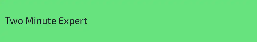 Two Minute Expert